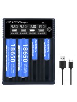 Chargeur EL4 USB LCD 1.2V NI-MH AA,AAA et 3.7V Li-On , affichage digital