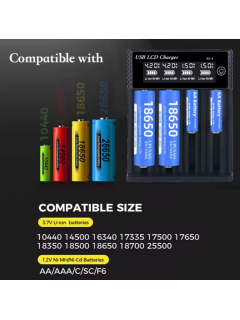 Chargeur EL4 USB LCD 1.2V NI-MH AA,AAA et 3.7V Li-On , affichage digital