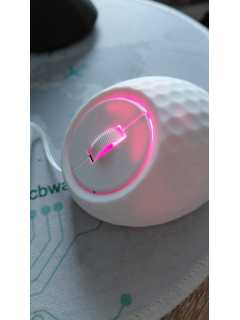 Mini mouse - souris sans fil , rechargeable USB-C, bluetooth et dongle, LED, design golf