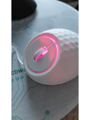 Mini mouse - wireless mouse, USB-C rechargeable, Bluetooth and dongle, LED, golf design