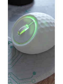 Mini mouse - souris sans fil , rechargeable USB-C, bluetooth et dongle, LED, design golf