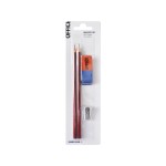 Ofiice Bleistift HB inkl. Gummi und Spitzer, 2 Bleistifte