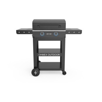 ELEKTRISCHER GRILL MIT 2 BRENNER, LED-BELEUCHTUNG. 2300 W