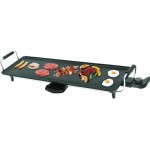 Ohmex Teppanyaki Grill électrique 2000 W, grand format 70x23cm, 2000 Watt