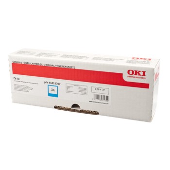 OKI Toner 44315307, zu OKI C610 Serie, cyan, 6'000 Seiten, ISO/IEC 19798 OKI Toner 44315307, zu OKI C610 Serie, cyan, 6'000 Seiten, ISO/IEC 19798