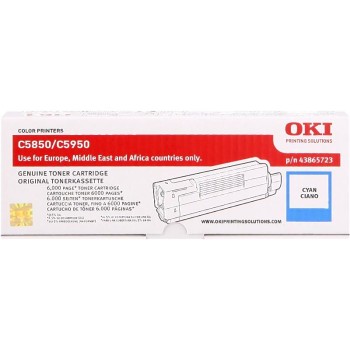 Toner cyan zu OKI C5850/5950, 43865723, 6000 Seiten @5% Deckung Toner cyan zu OKI C5850/5950, 43865723, 6000 Seiten @5% Deckung