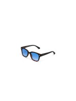 OKKIA Lunettes de soleil Giovanni Noir Havane, Lentille bleue