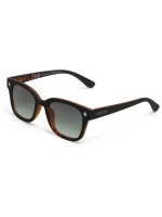 OKKIA Sonnenbrille GIOVANNI, BLACK HAVANA - Green Lens
