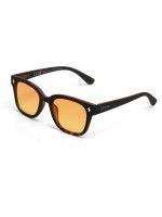 OKKIA Lunettes de soleil Giovanni Noir Havane, Lentille jaune