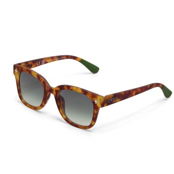 OKKIA Sonnenbrille GIOVANNI, SAHARA HAVANA - Green Lens