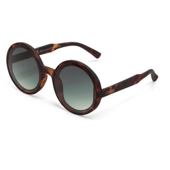 OKKIA Sonnenbrille MONICA, CLASSIC HAVANA - Green Lens