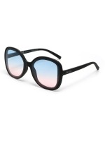 OKKIA Lunettes de soleil Anna noir, lentille bleue rose