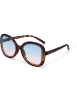 OKKIA Lunettes de soleil Anna Classic Havana, Lentille bleue rose