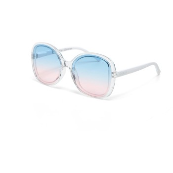 OKKIA Sonnenbrille ANNA, TRANSPARENT CLEAR - Blue Pink Lens