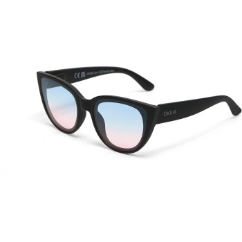 OKKIA Sonnenbrille SILVIA, BLACK - Blue Pink Lens