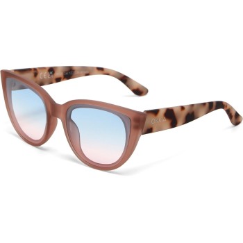OKKIA Sonnenbrille SILVIA, PINK HAVANA - Blue Pink Lens