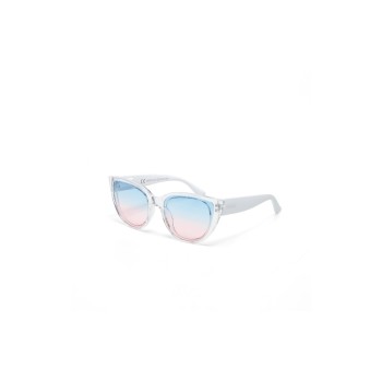 OKKIA Sonnenbrille SILVIA, TRANSPARENT CLEAR - Blue Pink Lens