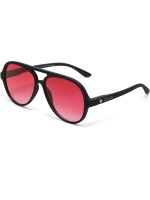 OKKIA Lunettes de soleil Alessio noir, lentille rouge