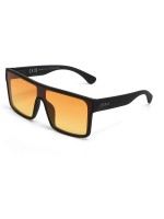 OKKIA Lunettes de soleil Tokyo noir, lentille jaune
