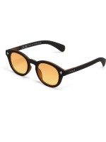OKKIA Lunettes de soleil Milano Noir Havane, Lentille jaune