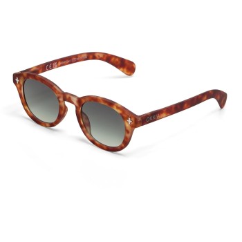 OKKIA Sonnenbrille MILANO, SAHARA HAVANA - Green Lens