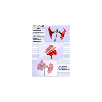 Olympia Laminierfolien DIN A6, 80 Micron, Inhalt: 100 Stück Olympia Laminierfolien DIN A6, 80 Micron, Inhalt: 100 Stück