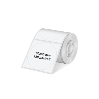 Olympia Rouleau d'étiquettes pour PM220, Rond, 50 x 50 mm, blanc Olympia Rouleau d'étiquettes pour PM220, Rond, 50 x 50 mm, blanc