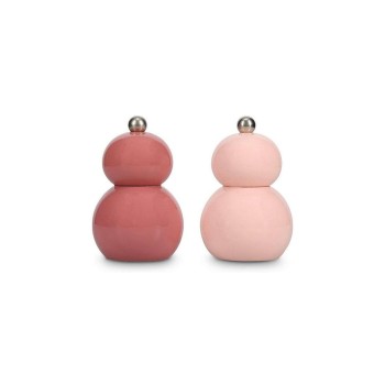 ONA Ensemble de moulins à sel et à poivre « Betty » Lot de 2 pièces, rose ONA Ensemble de moulins à sel et à poivre « Betty » Lot de 2 pièces, rose
