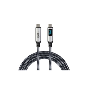 onit Premium LED USB4-cable C-C schw/gr 1m, USB 4.0 / 240W / 40Gbps / 8K@60Hz onit Premium LED USB4-cable C-C schw/gr 1m, USB 4.0 / 240W / 40Gbps / 8K@60Hz