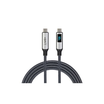 onit Premium LED USB4-cable C-C schw/gr 3m, USB 4.0 / 60W / 20Gbps / 4K@60Hz onit Premium LED USB4-cable C-C schw/gr 3m, USB 4.0 / 60W / 20Gbps / 4K@60Hz
