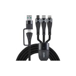 onit USB-Multi-Kabel 0.5M 100W, USB 2.0 / A+C zu C+L+M / schwarz