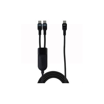 onit USB-Y-cable C 1.5M 100W, USB 2.0 / C for C+C / black onit USB-Y-cable C 1.5M 100W, USB 2.0 / C for C+C / black