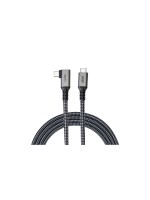 onit Pro Winkel USB4-cable C-C schw/gr 3m, USB 4.0 / 80W / 20Gbps / 4K@60Hz