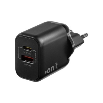 onit Chargeur mural USB Dual 1C1A 25 W GaN Noir