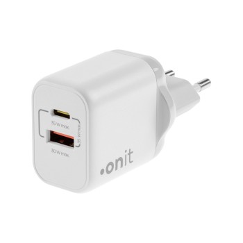 onit Chargeur mural USB Dual 1C1A 35 W GaN Blanc