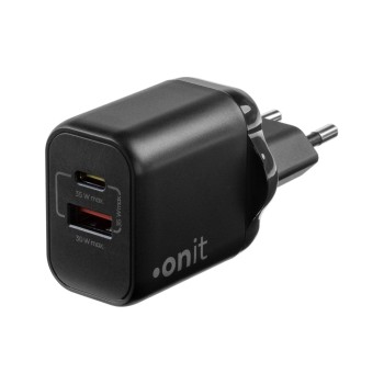 onit Chargeur mural USB Dual 1C1A 35 W GaN Noir onit Chargeur mural USB Dual 1C1A 35 W GaN Noir