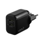 onit Chargeur mural USB Dual 2C 35 W GaN Noir