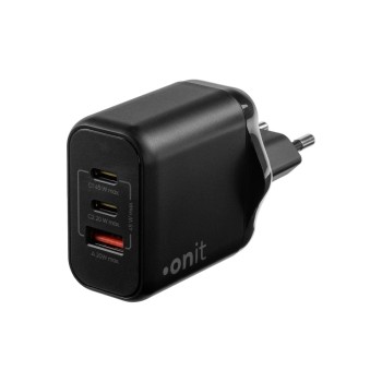 onit Chargeur mural USB Triple 2C1A 45 W GaN Noir onit Chargeur mural USB Triple 2C1A 45 W GaN Noir