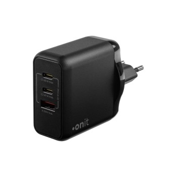 onit Chargeur mural USB Triple 2C1A 65 W GaN Noir onit Chargeur mural USB Triple 2C1A 65 W GaN Noir