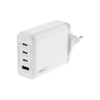 onit Chargeur mural USB Quad 3C1A 100 W GaN Blanc onit Chargeur mural USB Quad 3C1A 100 W GaN Blanc