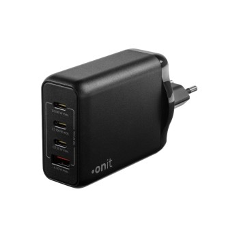 onit Chargeur mural USB Quad 3C1A 100 W GaN Noir onit Chargeur mural USB Quad 3C1A 100 W GaN Noir
