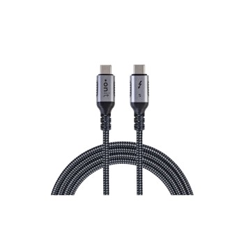 onit Thunderbolt5-Kabel C-C schw/gr 0.5m, 240W / 80Gbps / 16K@60Hz / PD3.1 / Coax onit Thunderbolt5-Kabel C-C schw/gr 0.5m, 240W / 80Gbps / 16K@60Hz / PD3.1 / Coax