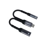 onit Pro 2-in-1 Audio Adapter C to 3.5 + C, schwarz, Digital, 60W