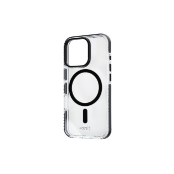 onit Back Cover Mill.Std. iPhone 16 pro, transp.schw / Magsafe / Mill.Std.3m / GRS