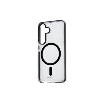 onit Back Cover Mill.Std. Samsung S25, transp.schw / Magsafe / Mill.Std.3m / GRS