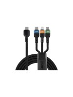 onit USB-Multi-cable 1.2M 100W, USB 2.0 / C for C+L+M / black 