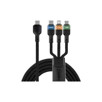 onit USB-Multi-cable 1.2M 100W, USB 2.0 / C for C+L+M / black onit USB-Multi-cable 1.2M 100W, USB 2.0 / C for C+L+M / black