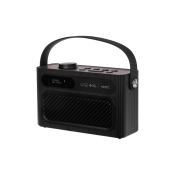 onit DAB/DAB+ Radio Amoroso, black , accu, 40 Stationen, BT5.3, Wecker