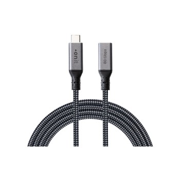 onit Thunderbolt5-Extension-cable USB4 1m, 240W / 80G / 16@60Hz / black  grey