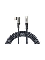 onit Pro Winkel USB4-cable C-C schw/gr 1.5m, USB 4.0 / 240W / 40Gbps / 8K@60Hz